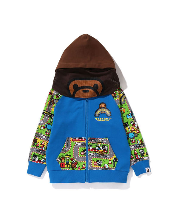 Dětské Mikiny S Kapucí Bape Milo Závodní Milo Face Blankyt | 54361DNVU