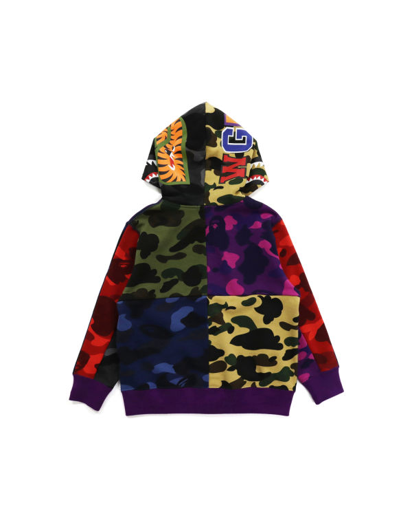 Dětské Mikiny S Kapucí Bape Mix Camo Crazy Shark Zip Viacfarebný | 82973RPKY
