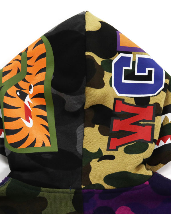 Dětské Mikiny S Kapucí Bape Mix Camo Crazy Shark Zip Viacfarebný | 82973RPKY