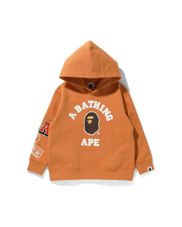 Dětské Mikiny S Kapucí Bape Multi Fonts Pullover Oranžové | 32456HAFO