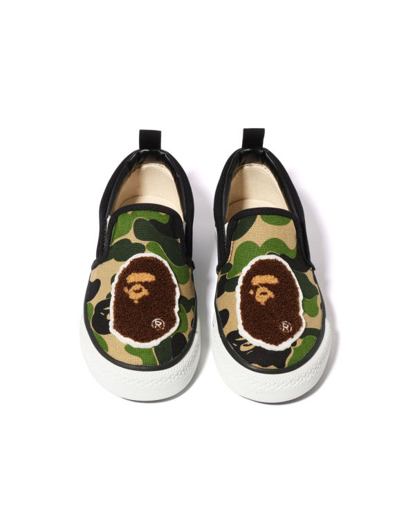Dětské Mokasíny Bape ABC Camo Ape Head Patch Zelene | 17403TWQH