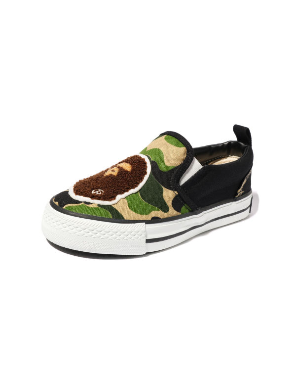Dětské Mokasíny Bape ABC Camo Ape Head Patch Zelene | 17403TWQH
