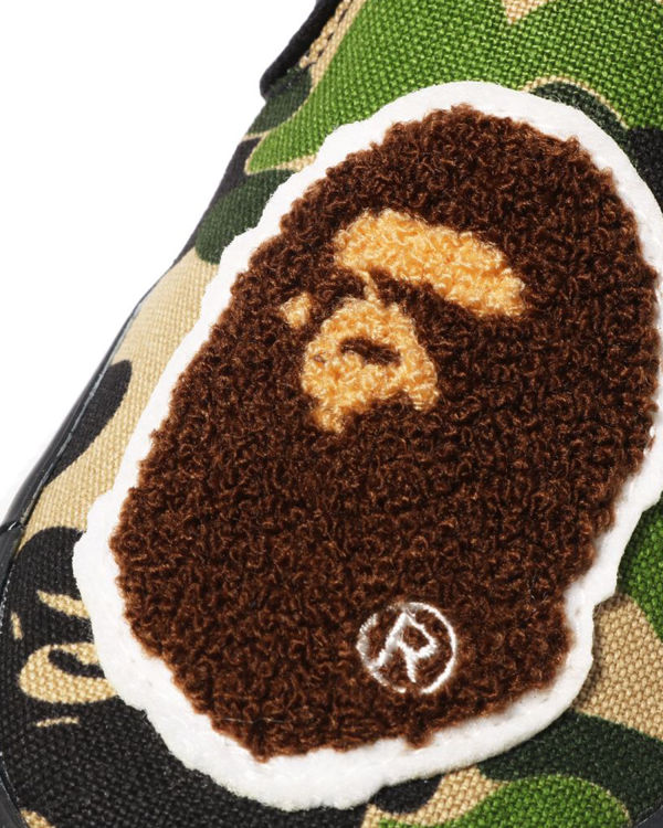 Dětské Mokasíny Bape ABC Camo Ape Head Patch Zelene | 17403TWQH