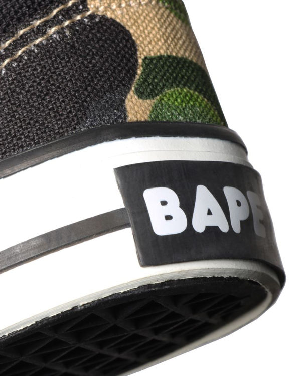 Dětské Mokasíny Bape ABC Camo Ape Head Patch Zelene | 17403TWQH