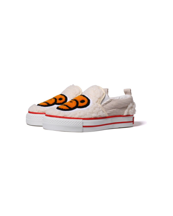 Dětské Mokasíny Bape Milo Boa Bílé | 89506GZRS