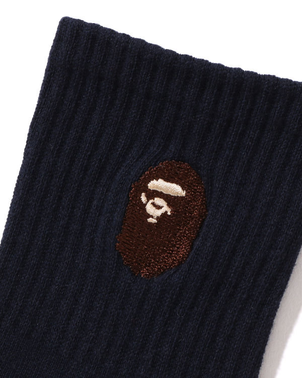 Dětské Ponožky Bape Ape Head Žebrovaný Tmavě Blankyt Blankyt | 93850HJNG