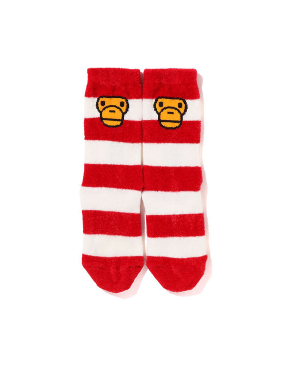 Dětské Ponožky Bape Hoop Milo Face Světle Červené | 36710VFQM