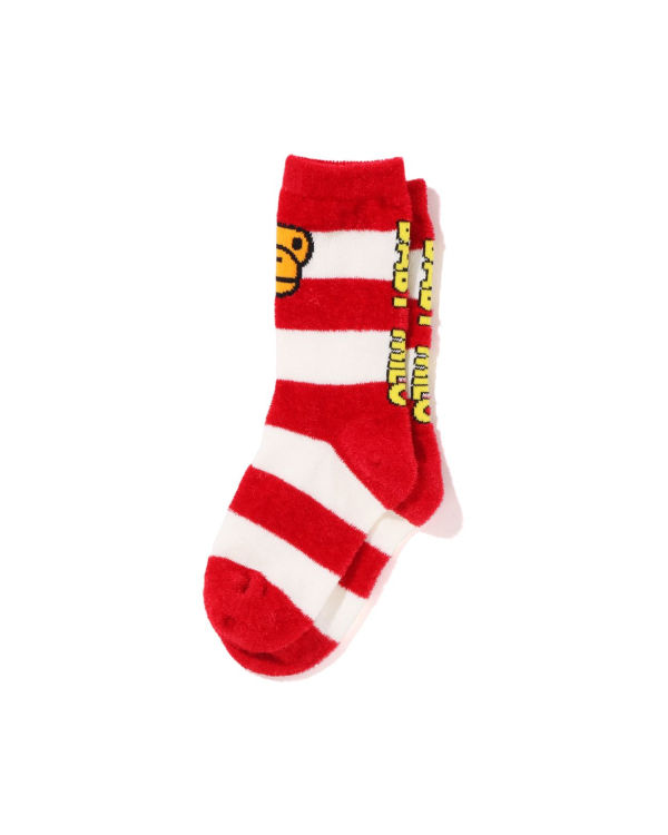 Dětské Ponožky Bape Hoop Milo Face Světle Červené | 36710VFQM