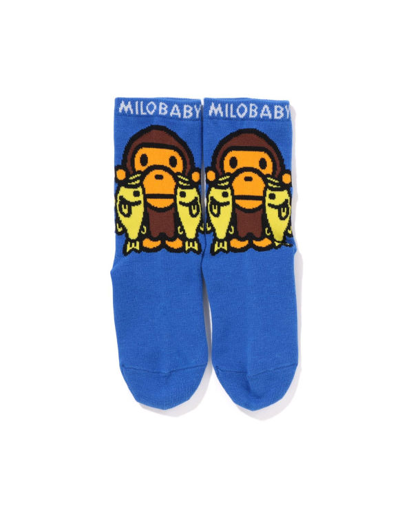 Dětské Ponožky Bape Milo Black Bass Blankyt | 01843QRYU