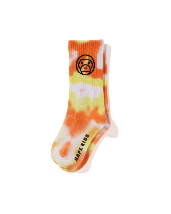 Dětské Ponožky Bape Milo Dyed Rib Oranžové | 51789WULA