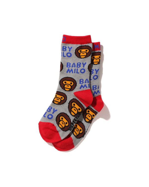 Dětské Ponožky Bape Milo Pattern Šedé | 21948QYKX