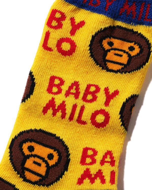 Dětské Ponožky Bape Milo Pattern Žluté | 50362FSUT