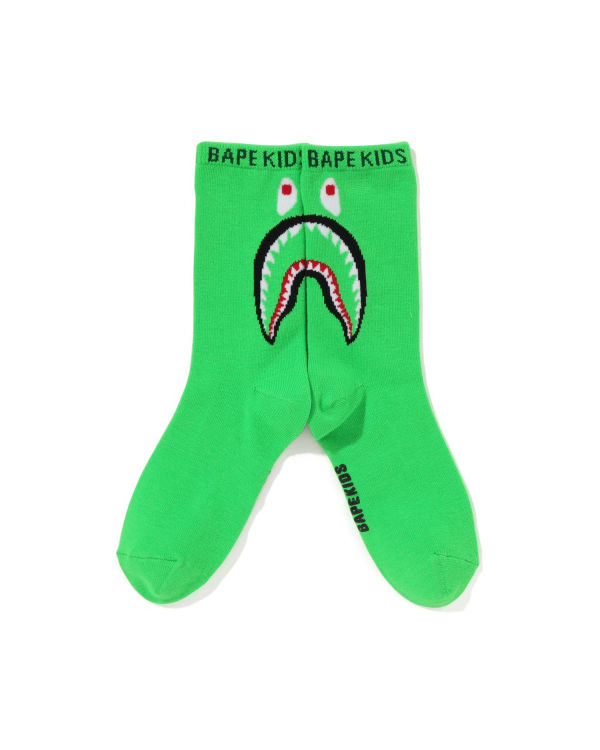 Dětské Ponožky Bape Shark Světle Zelene | 12968IOLB