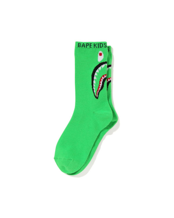 Dětské Ponožky Bape Shark Světle Zelene | 12968IOLB