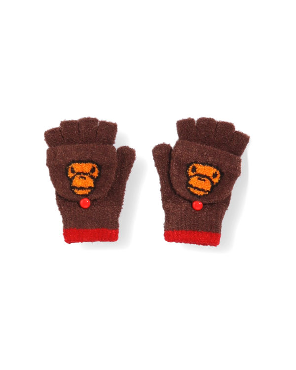 Dětské Rukavice Bape Milos Hnědé | 95617ZOIY