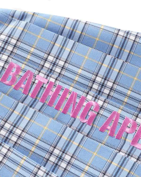 Dětské Sukně Bape Check Plisovaný Jr Blankyt | 71469PJTN