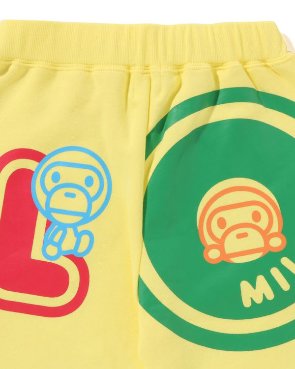 Dětské Tepláky Bape Milo Font Žluté | 43281OEXH