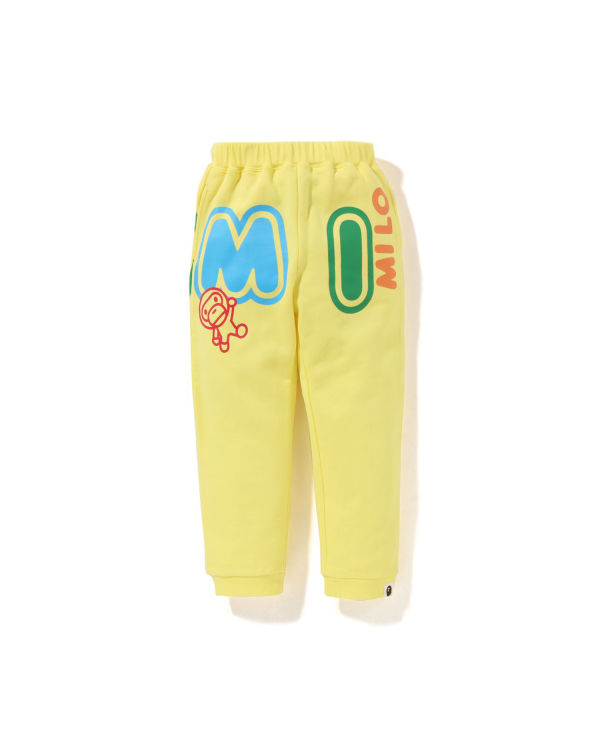 Dětské Tepláky Bape Milo Font Žluté | 43281OEXH