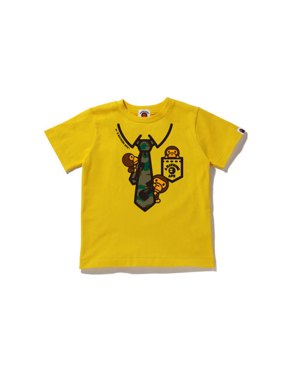 Dětské Tričko Bape 1st Camo Milo Neck Print Žluté | 89257PMTR