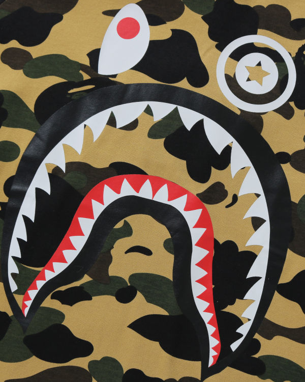 Dětské Tričko Bape 1st Camo Shark 3/4 Sleeve Žluté | 15082QJXE