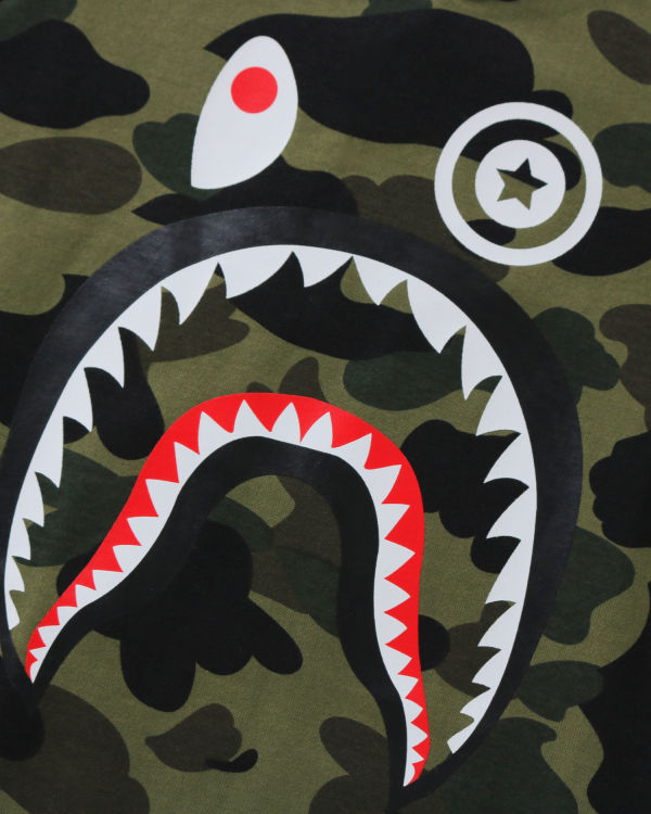 Dětské Tričko Bape 1st Camo Shark 3/4 Sleeve Zelene | 30197DLGP