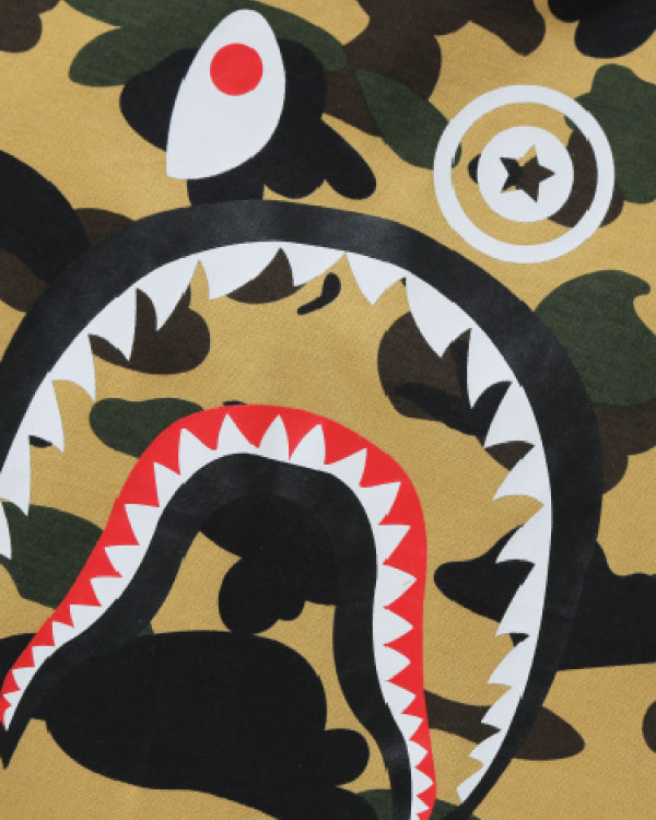 Dětské Tričko Bape 1st Camo Shark 3/4 Sleeve Žluté | 30641QRVK