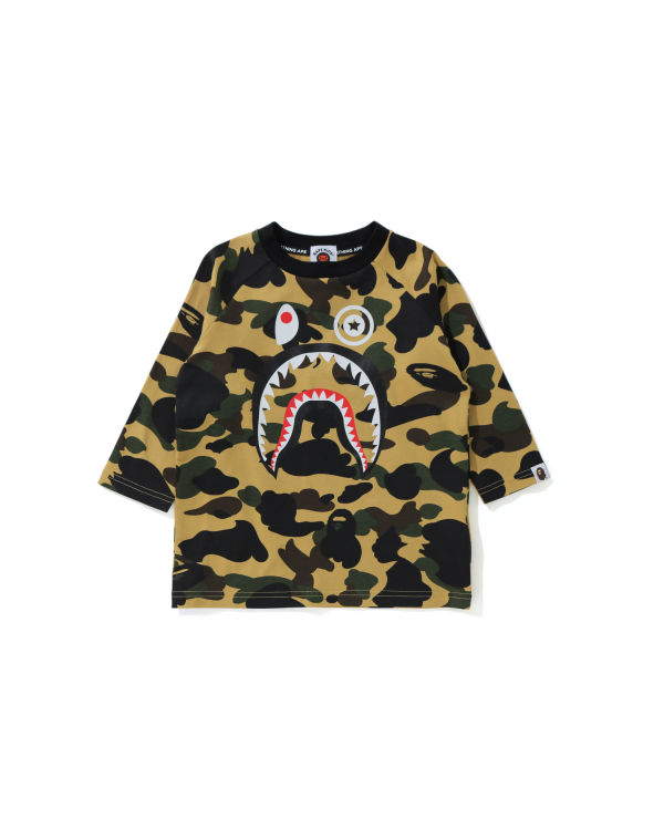 Dětské Tričko Bape 1st Camo Shark 3/4 Sleeve Žluté | 30641QRVK