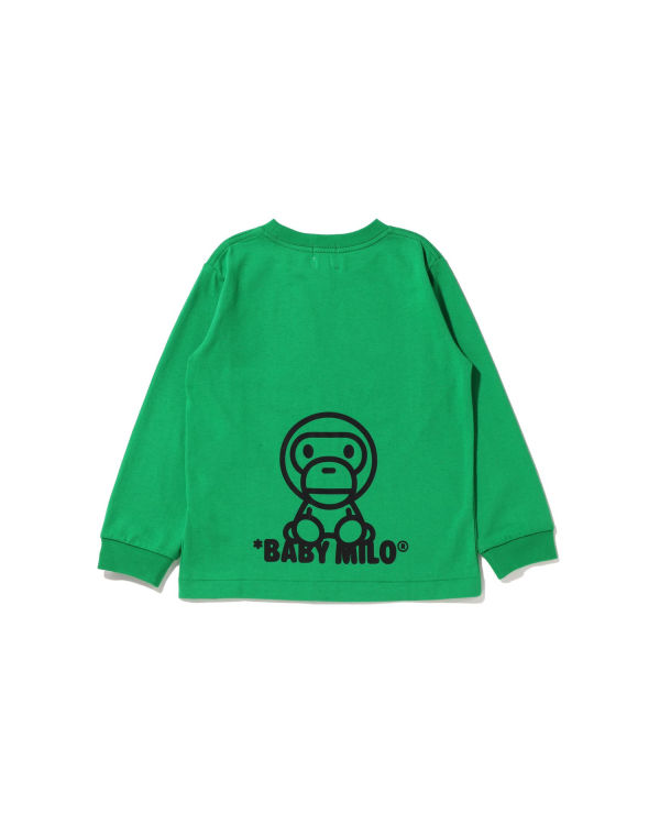 Dětské Tričko Bape All Milo Mix L/S Mátově Zelená | 12508WOLU
