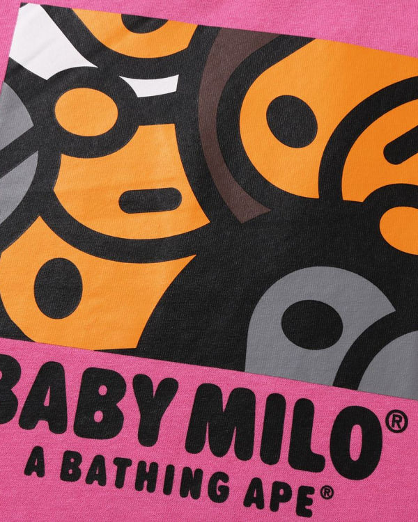 Dětské Tričko Bape All Milo Mix L/S Růžové | 27015DZSI