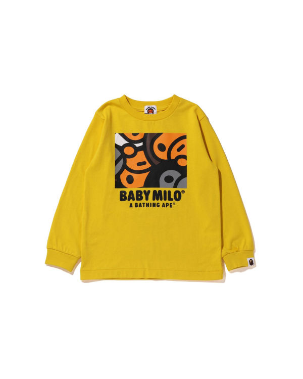 Dětské Tričko Bape All Milo Mix L/S Žluté | 90745KAVF