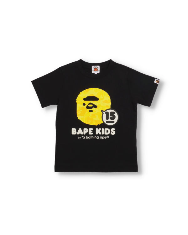 Dětské Tričko Bape BK15th Anniversary ABC Camo Ape Head Černé | 64871FUVR