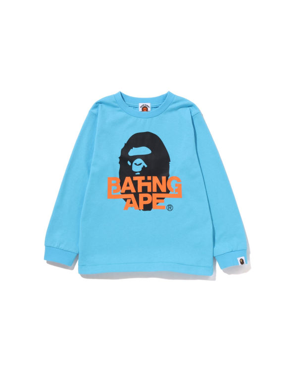 Dětské Tričko Bape Bathing Ape Ape Head L/S Blankyt | 37458HOAQ