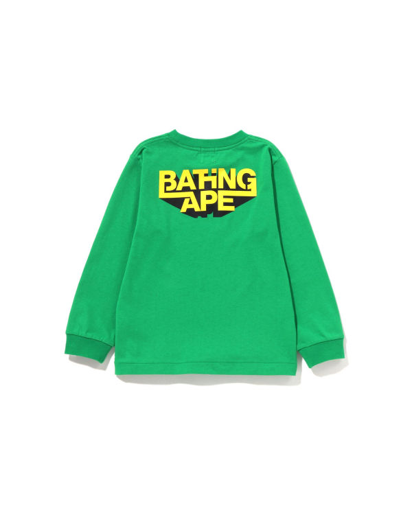 Dětské Tričko Bape Bathing Ape Ape Head L/S Mátově Zelená | 61372NKTP