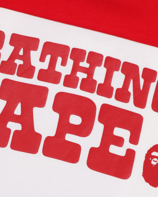 Dětské Tričko Bape Bathing Ape Football L/S Bílé | 92518IYBX
