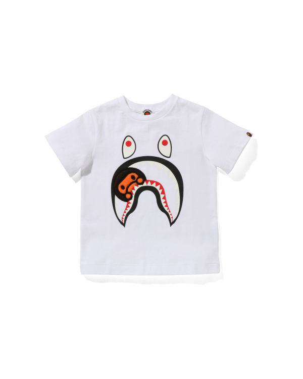 Dětské Tričko Bape Boa Fleece Milo Shark Bílé | 52731JCTF