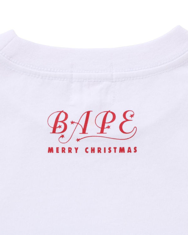 Dětské Tričko Bape Christmas Ape Head Bílé | 81264SKVZ
