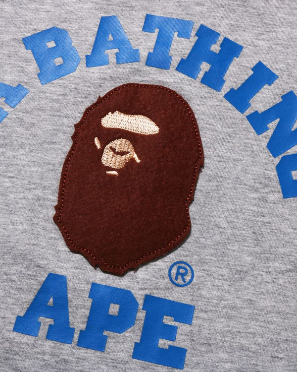 Dětské Tričko Bape College Raglan Šedé | 04851UPFS