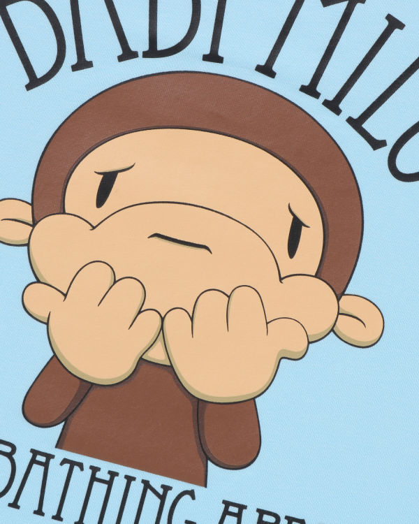 Dětské Tričko Bape Drawn Milo Shy Ringer Světle Blankyt | 54026XFMV