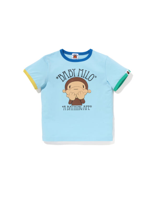 Dětské Tričko Bape Drawn Milo Shy Ringer Světle Blankyt | 54026XFMV