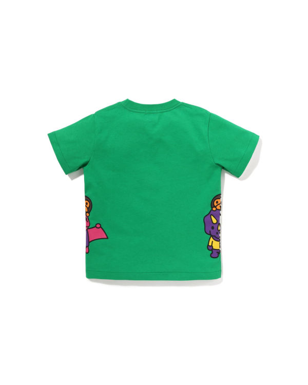 Dětské Tričko Bape Glow In The Dark Bone Dinosaur Světle Zelene | 10749LAGM