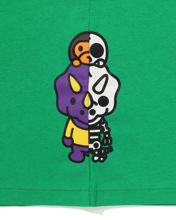 Dětské Tričko Bape Glow In The Dark Bone Dinosaur Světle Zelene | 10749LAGM