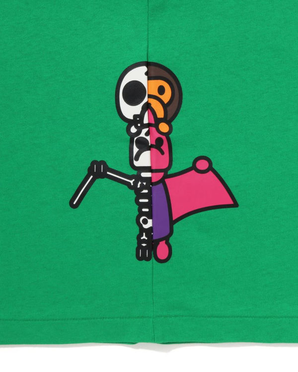 Dětské Tričko Bape Glow In The Dark Bone Dinosaur Světle Zelene | 10749LAGM