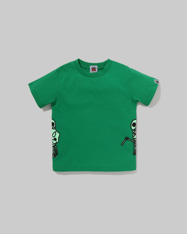 Dětské Tričko Bape Glow In The Dark Bone Dinosaur Světle Zelene | 10749LAGM