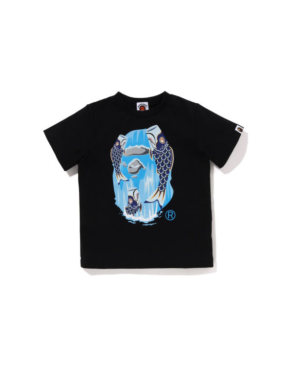Dětské Tričko Bape Koinobori Waterfall Ape Head Černé | 06459VJPZ