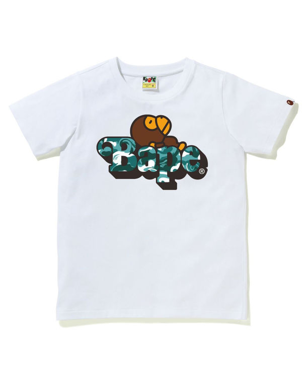 Dětské Tričko Bape Marble Camo Milo On Bílé | 25746MPGR