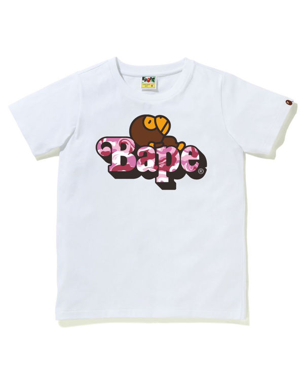 Dětské Tričko Bape Marble Camo Milo On Bílé | 54960MEDJ