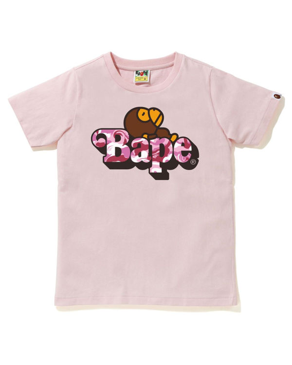 Dětské Tričko Bape Marble Camo Milo On Růžové | 93716NETP