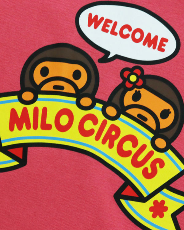 Dětské Tričko Bape Milo Circus L/S Růžové | 40693AUCP