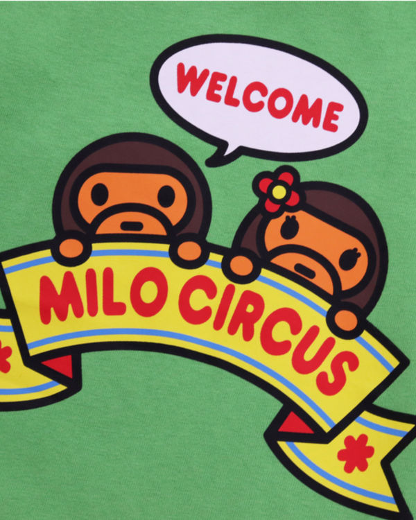 Dětské Tričko Bape Milo Circus L/S Zelene | 61370VQJP