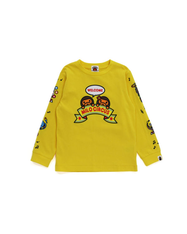 Dětské Tričko Bape Milo Circus L/S Žluté | 06258FYMP